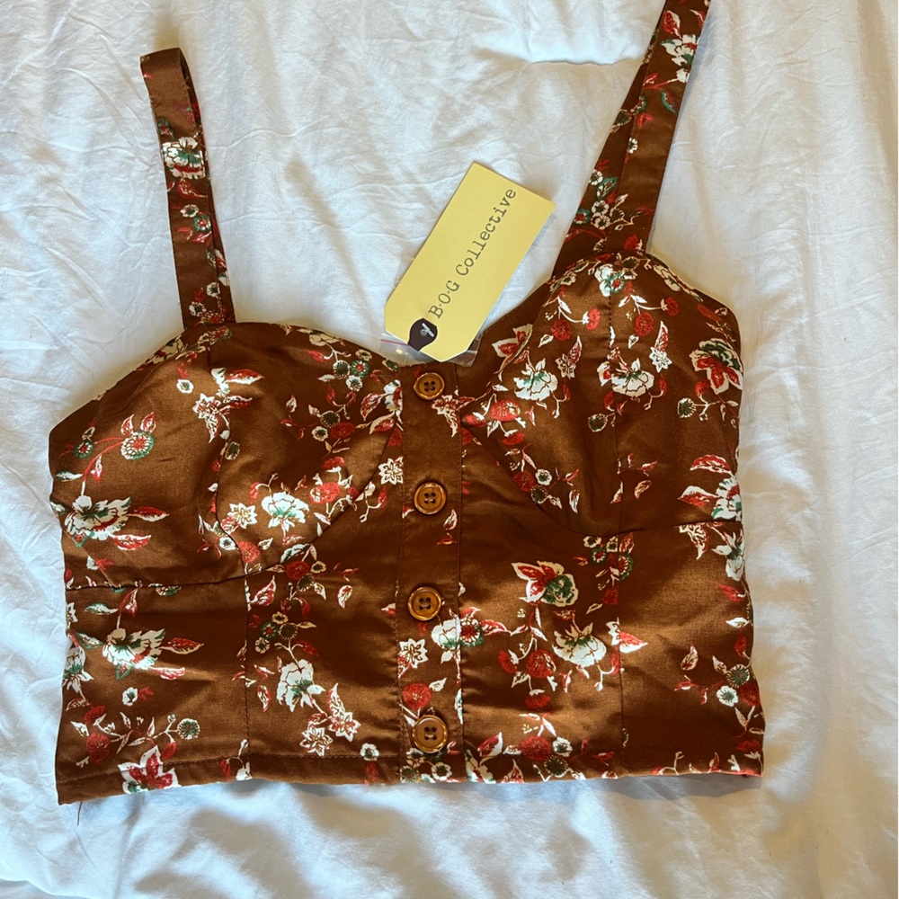 TJ Maxx floral tank crop top